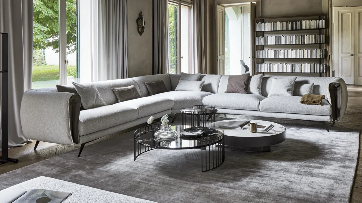 “Modern Saddle chair by Bonaldo styled in Troy Michigan lounge setting”