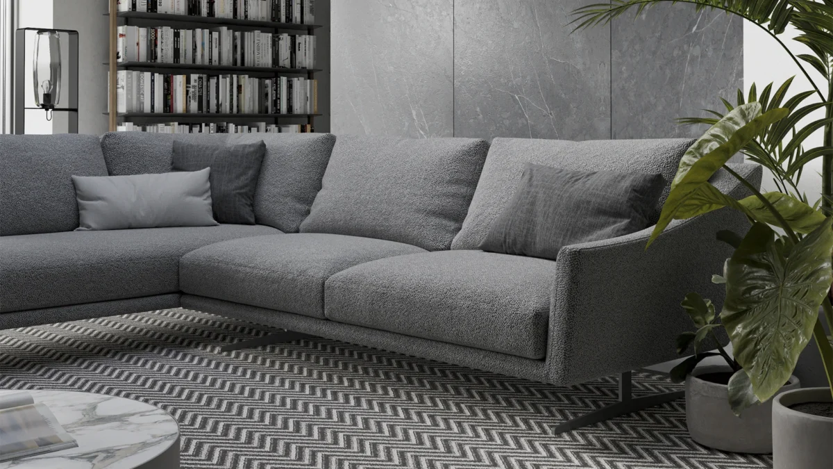 “Skid by Bonaldo luxury bench with upholstered seat at Troy Michigan showroom”