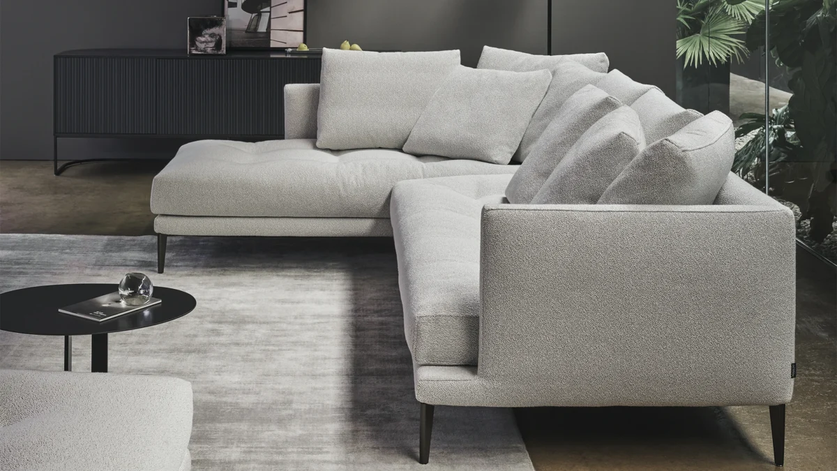 Bonaldo Soft Island modular sofa with customizable configurations, offering a way of sitting that is always customizable.