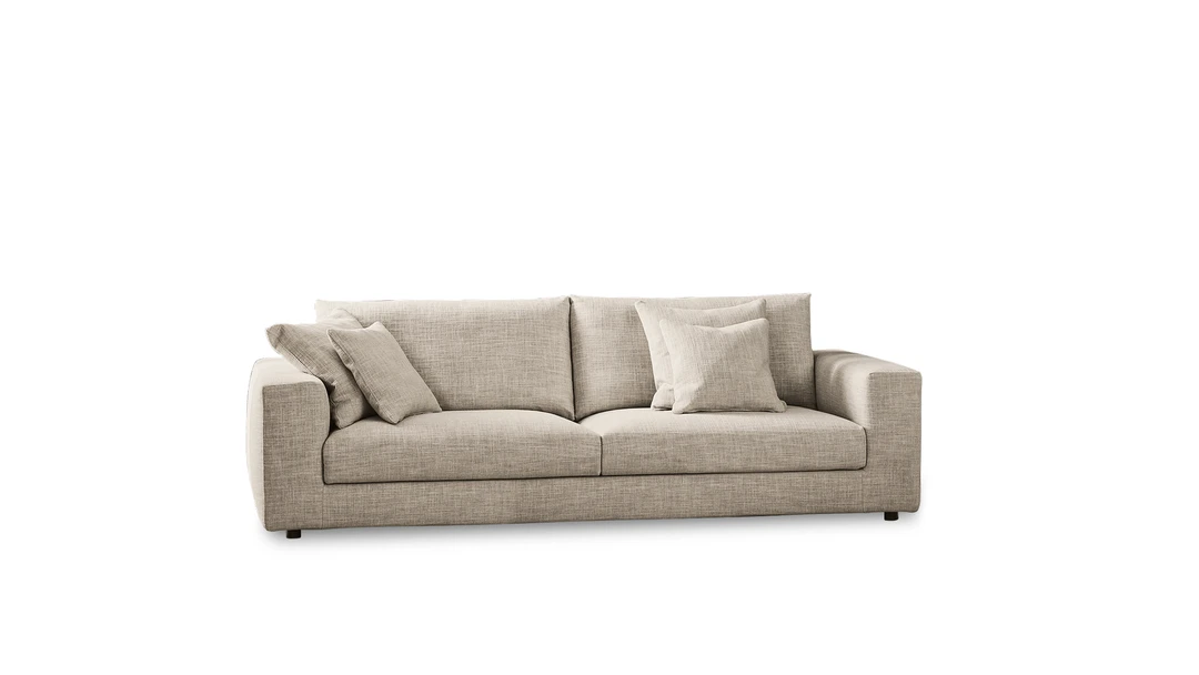 Superhiro modular sofa by Bonaldo with clean lines, removable fabric covers, and metal legs.