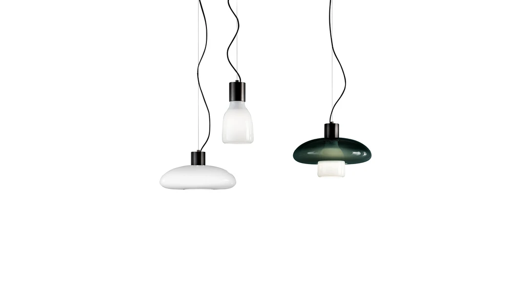 "Watercolors by Bonaldo in soft blues and pinks, blending design with artistic expression."