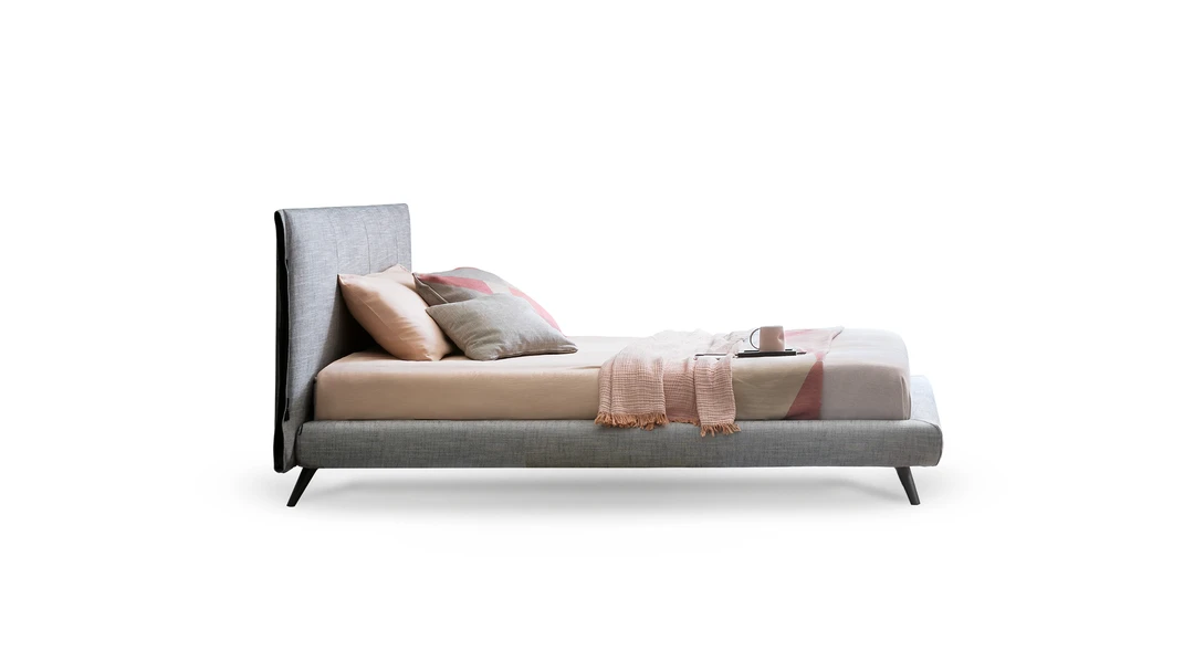Contemporary Italian upholstered single bed, Cuff by Bonaldo, Birmingham, Michigan.