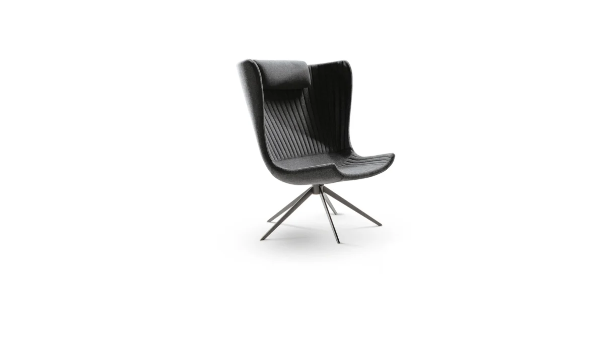 “Hummingbird chair by Bonaldo with sculptural winged back at Royal Oak showroom”