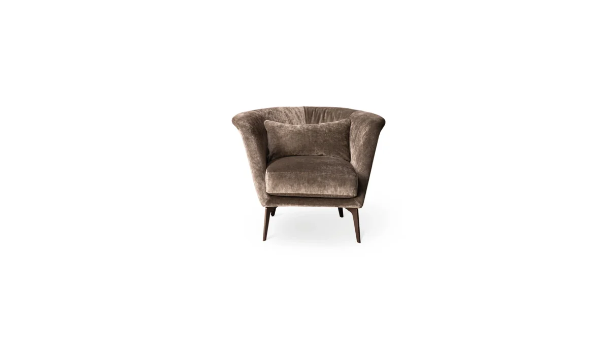 “Lovy low armchair by Bonaldo with curved silhouette at Royal Oak showroom”