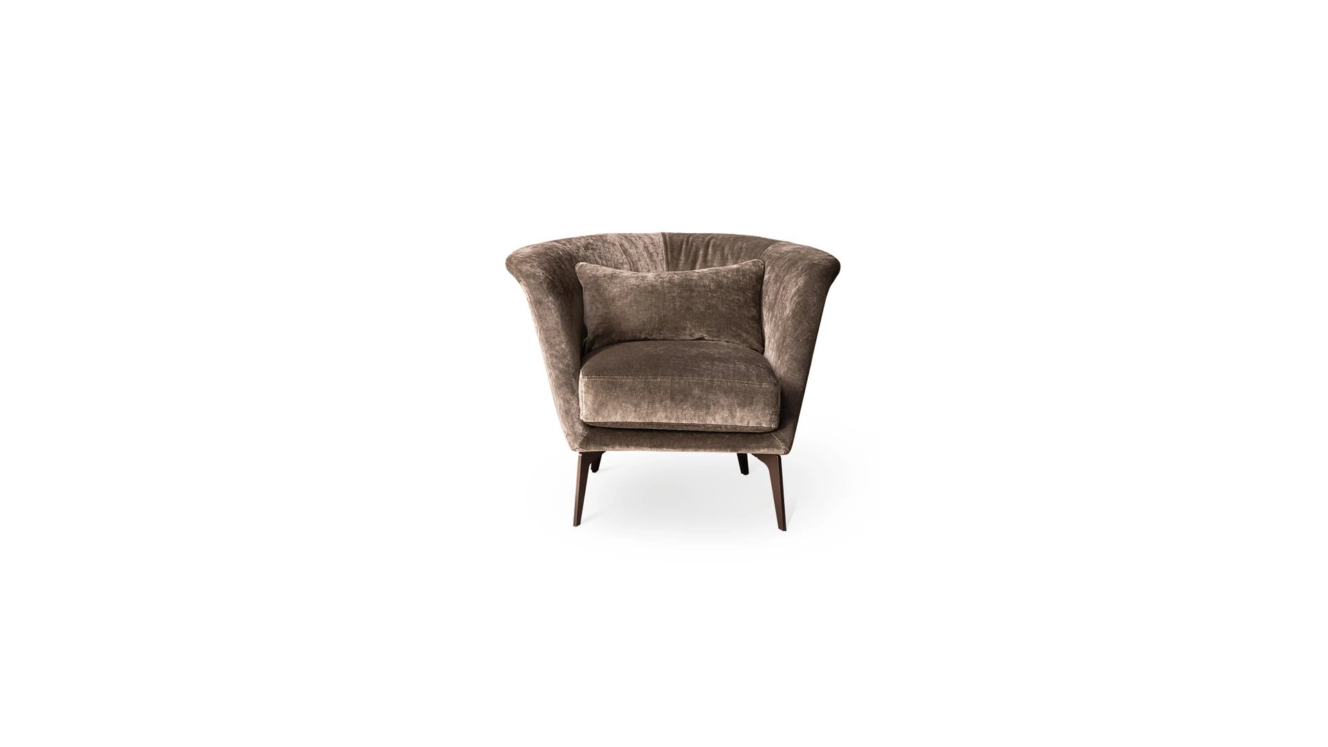 “Lovy low armchair by Bonaldo with curved silhouette at Royal Oak showroom”