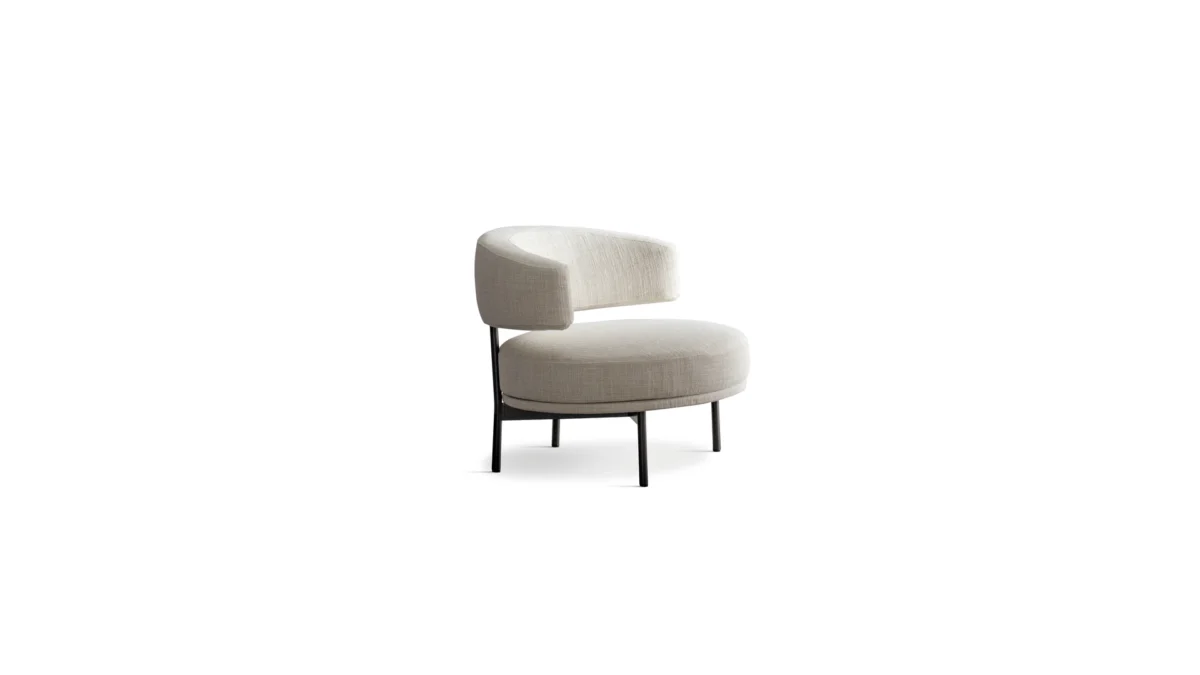 “Neuilly lounge chair by Bonaldo with sleek silhouette at Royal Oak showroom”