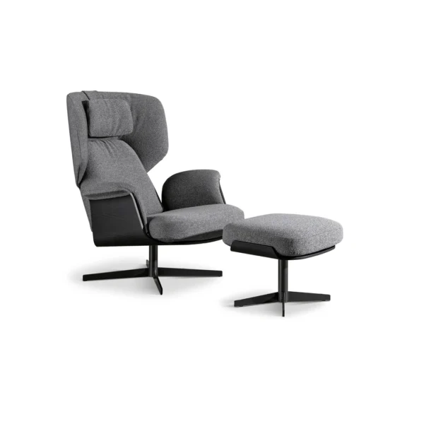 “Olos Shepherdess armchair by Bonaldo with sculptural curves at Royal Oak showroom”