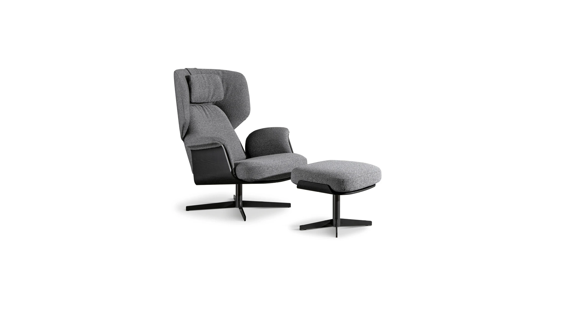“Olos Shepherdess armchair by Bonaldo with sculptural curves at Royal Oak showroom”