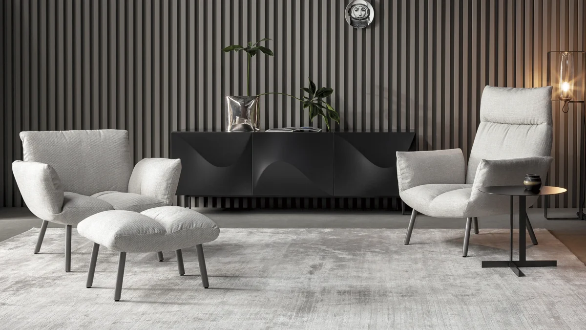 “Bonaldo Pil designer chair in Birmingham Michigan living room setup”