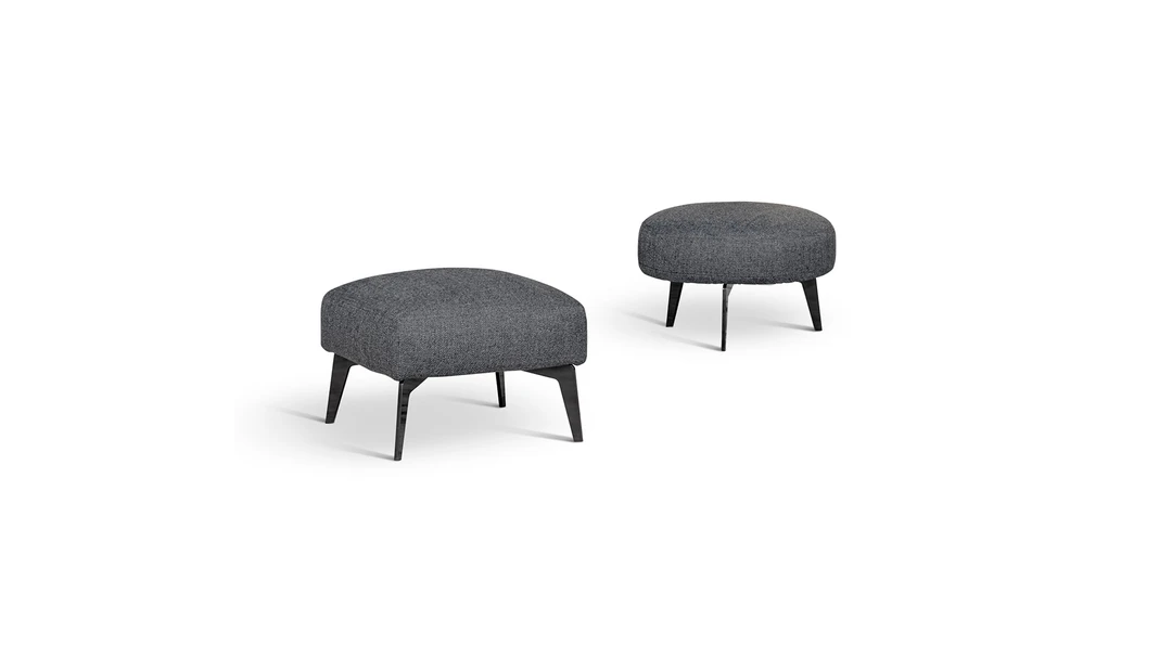 Designer upholstered pouf, Lovy by Bonaldo, Royal Oak, Michigan.