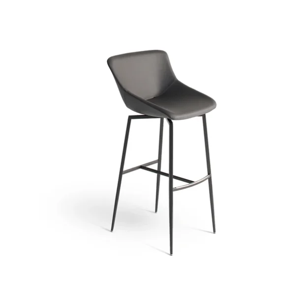 "Artika Wood too chair by Bonaldo with fabric seat and solid wood legs for a warm, natural touch."