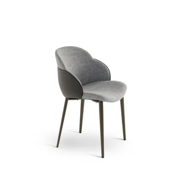 “My Way Wood chair by Bonaldo with upholstered shell seat and solid ash wood four‑leg base in natural finish.”