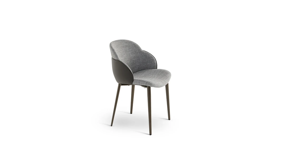 “My Way Wood chair by Bonaldo with upholstered shell seat and solid ash wood four‑leg base in natural finish.”