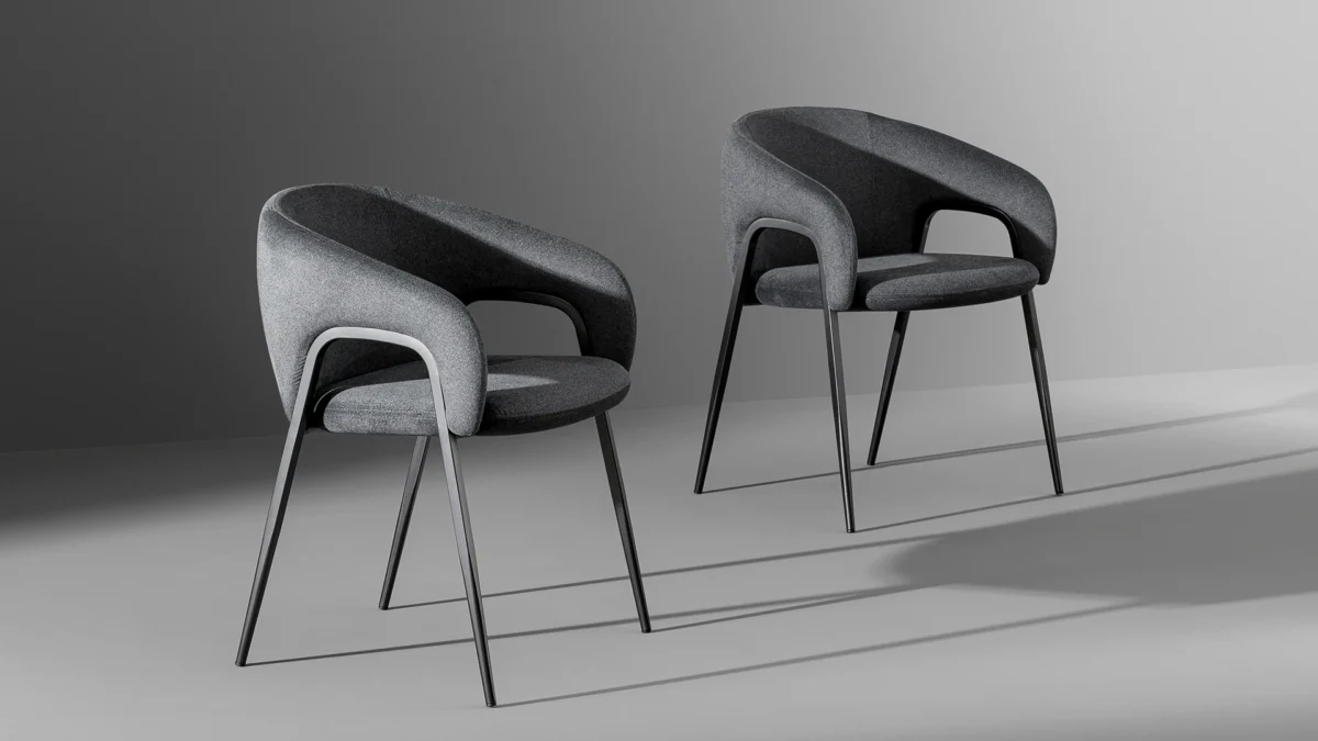 Elegant Bonaldo Alley chair in eco-leather with sleek minimalist design