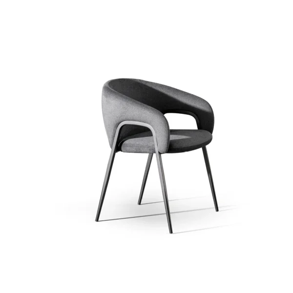Alley dining chair by Bonaldo in Italian luxury fabric upholstery
