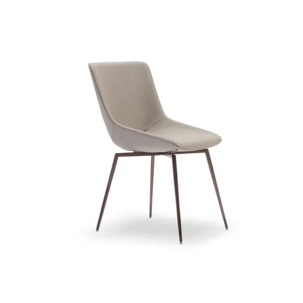 "Artika chair with sled base, upholstered in neutral fabric, suitable for both residential and contract use."