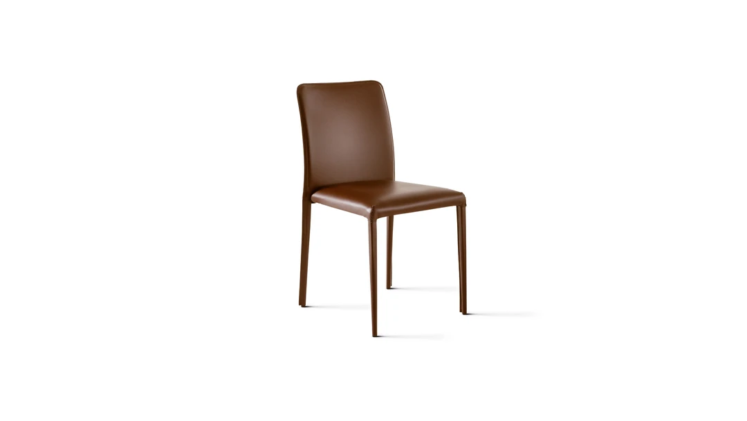 "Back view of the Deli chair highlighting the smooth contour and structural simplicity."