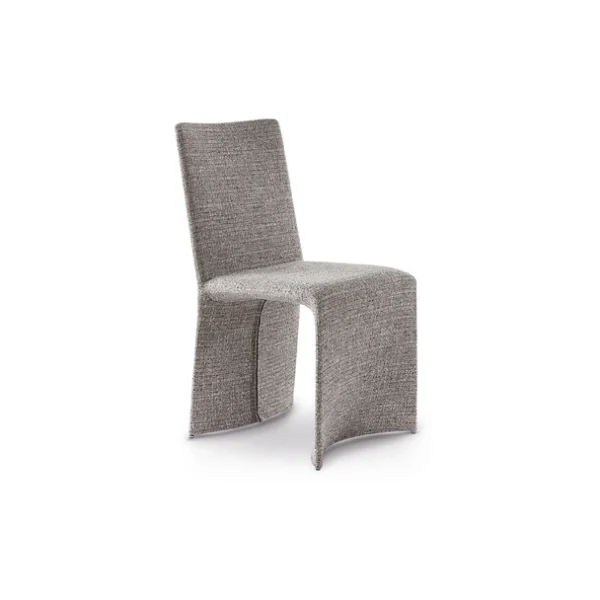 "Miss Ketch chair by Bonaldo with tall, curved backrest and arm support for enhanced comfort."