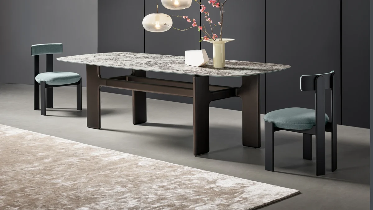 Contemporary Pi Chair by Bonaldo with smooth curves and refined craftsmanship