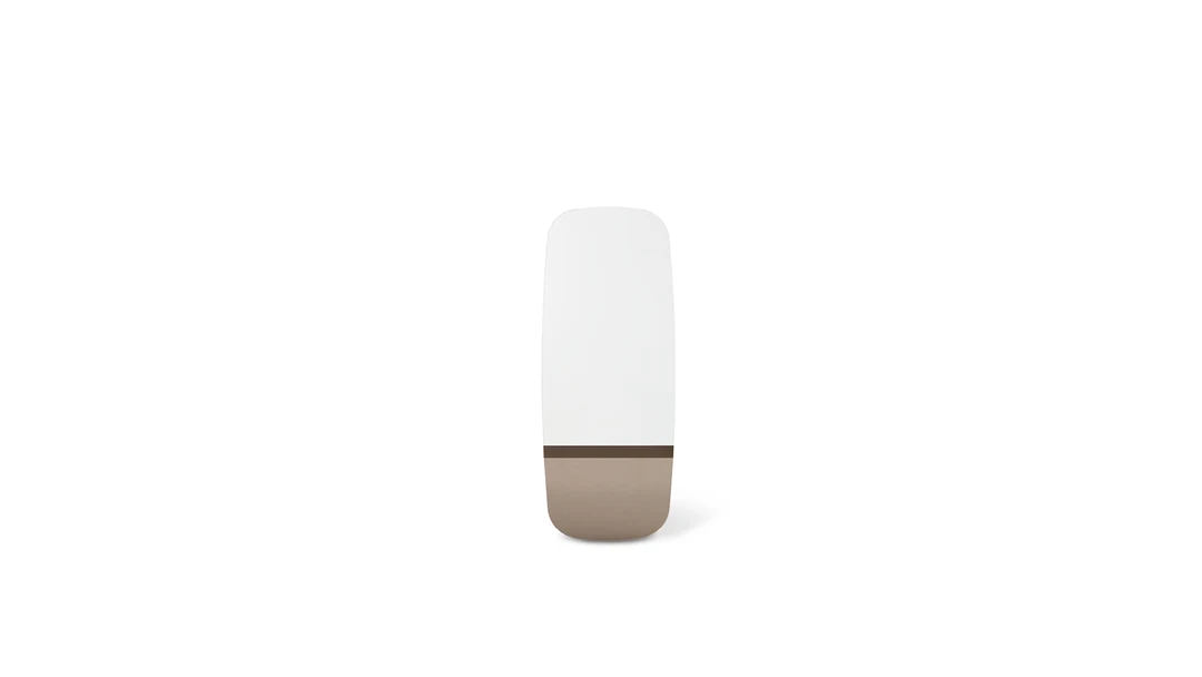 "Bonaldo’s Lake sideboard in a neutral color palette blending function and sculptural form."