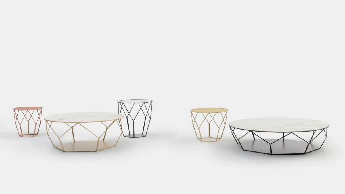 Arbor by Bonaldo, merge of Eastern and Western design sensibilities, offering multi-finish glass or ceramic tops