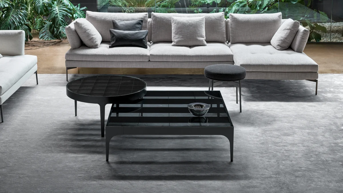 Bonaldo Passion limited‑edition table combining abstract color-blocked legs in red, green, blue and yellow with a refined oak top