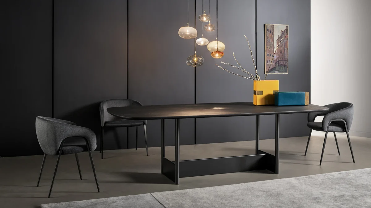 Elegant Bonaldo Canvas Table ideal for modern dining rooms or high-end office spaces