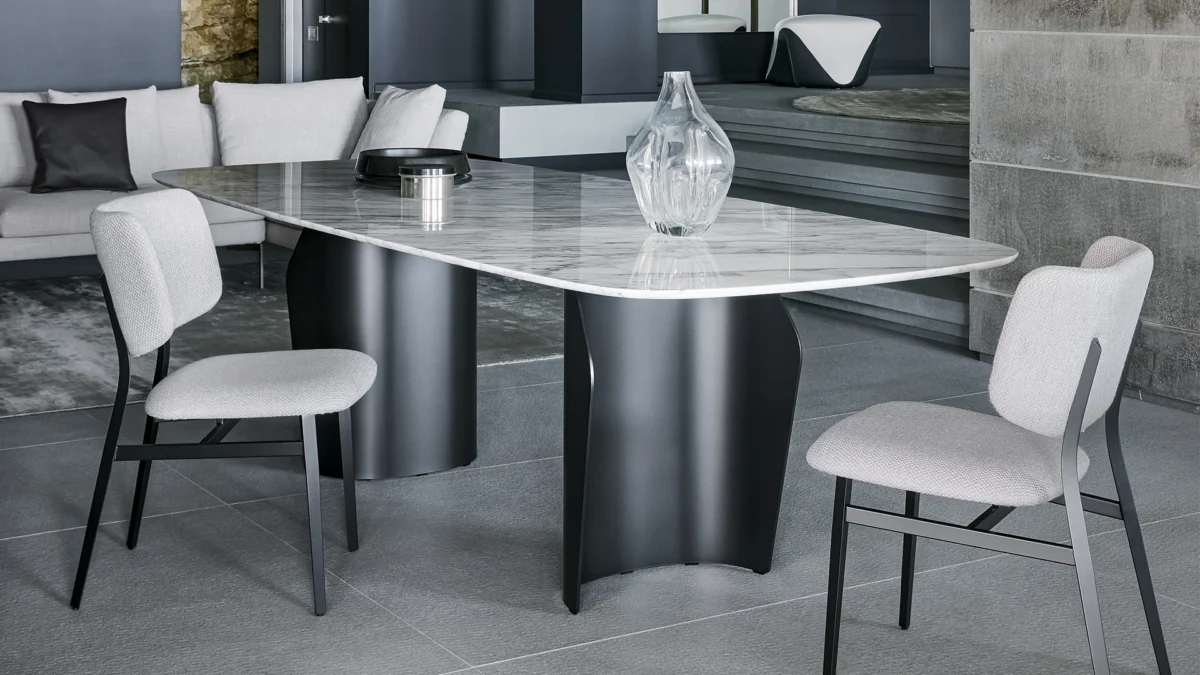Flame & Flame Wood console by Bonaldo at Italcasa Design in Royal Oak. Modern Italian luxury console with stylish wood or marble finishes.