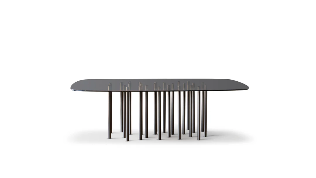 Matte lacquered sideboard by Bonaldo with bold angular design