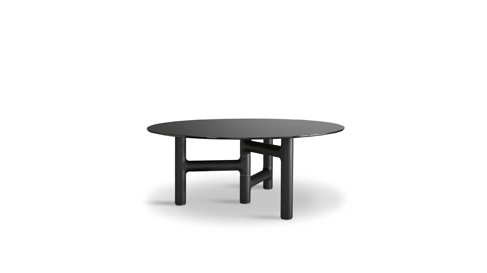 Bonaldo Pivot console with rotating tabletop and sculptural metal base for dynamic hallway styling