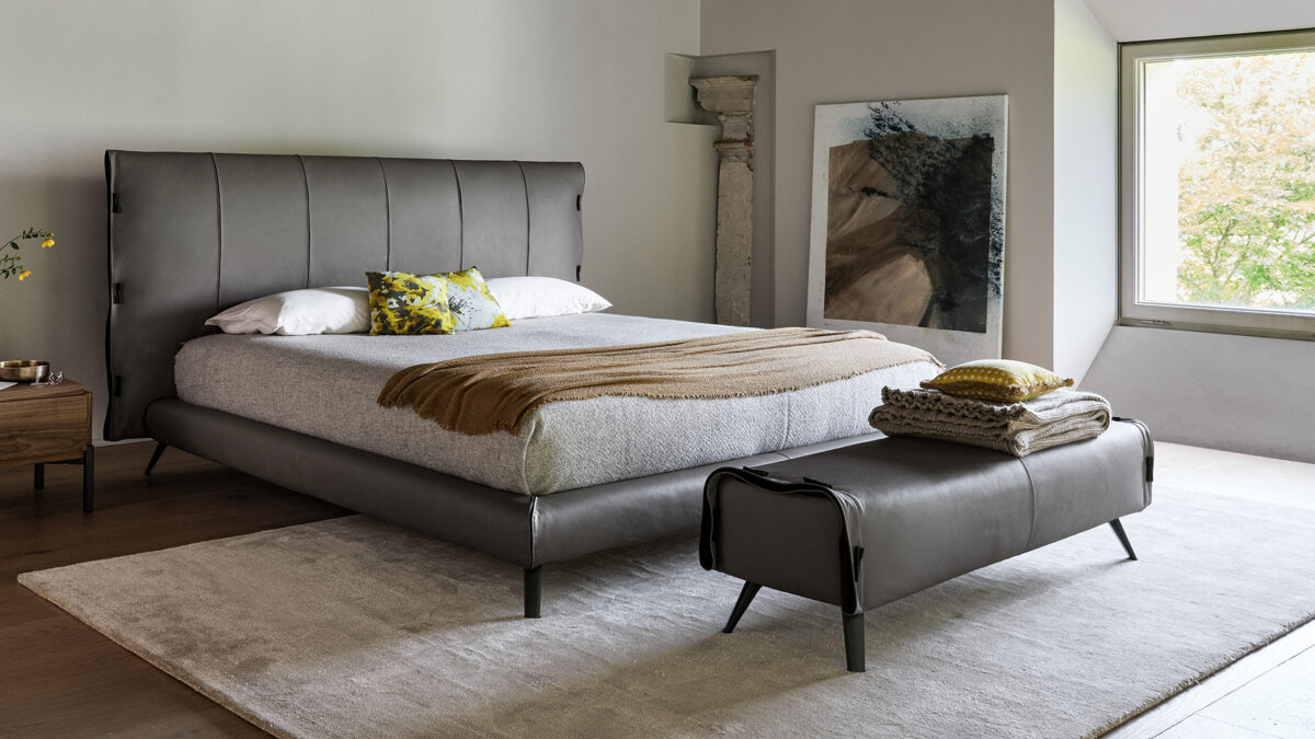 Modern luxury bench and pouf, Cuff by Bonaldo, Royal Oak, Michigan.
