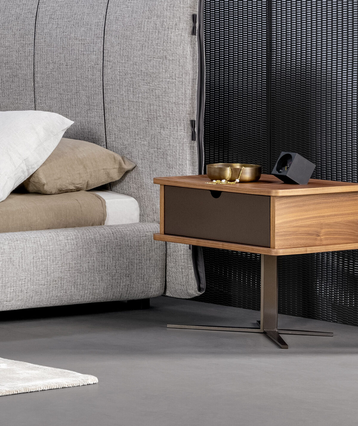High-end bedroom furniture, Nelson bedside table by Bonaldo, Troy, Michigan.
