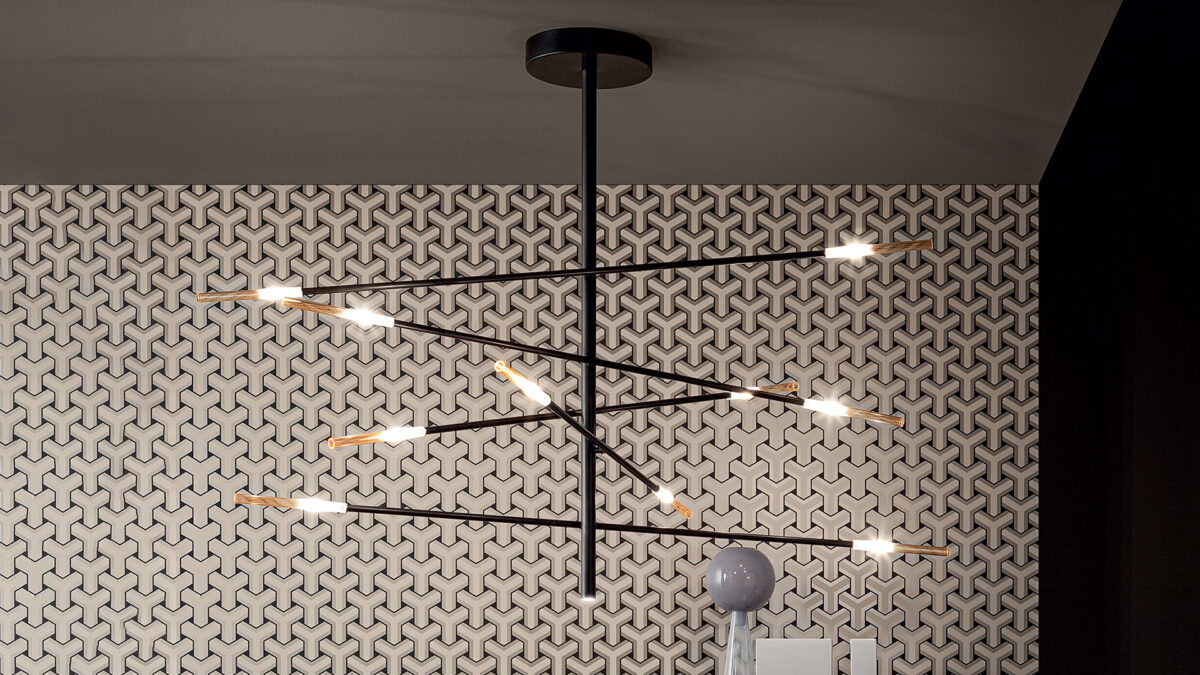 "Pair of Crossroad chairs around a modern dining table in a minimalist setting."
