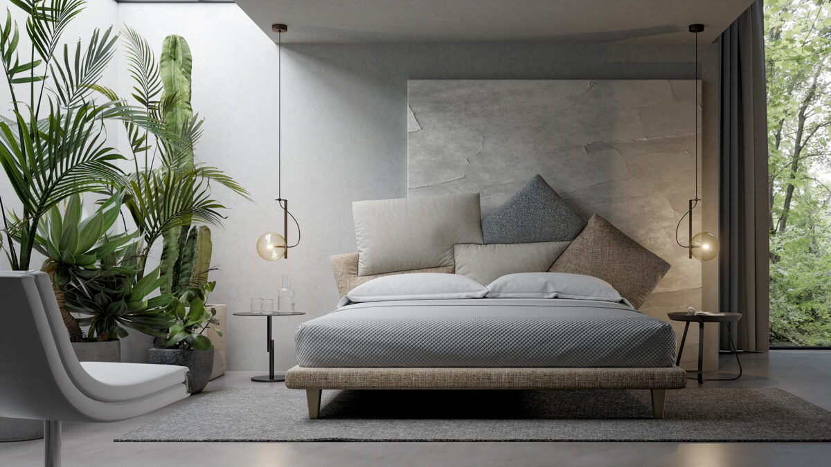 Modern luxury bed, Picabia by Bonaldo, Royal Oak, Michigan.