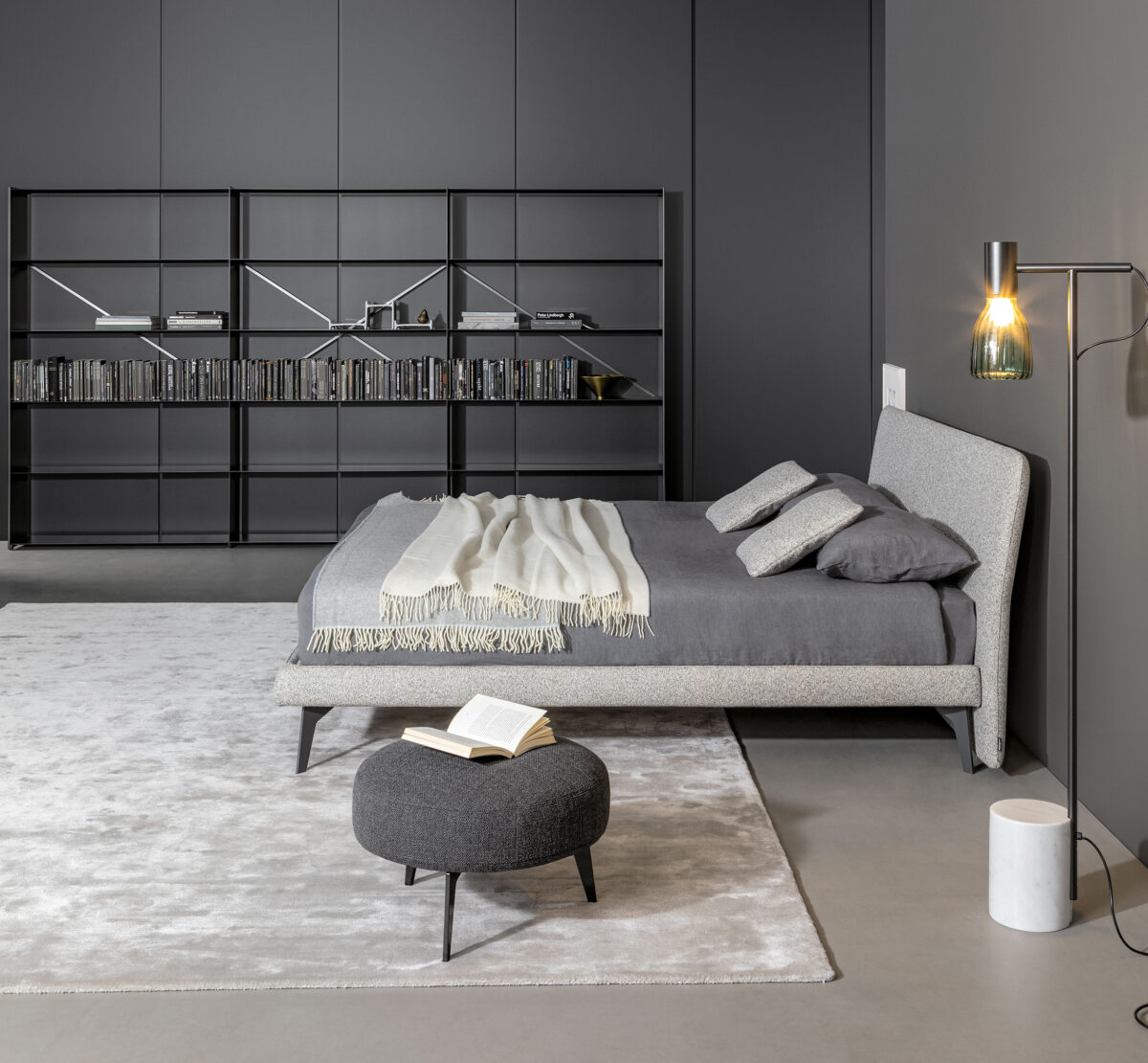 Contemporary Italian upholstered bed, Tonight Tonight Air by Bonaldo, Birmingham, Michigan.