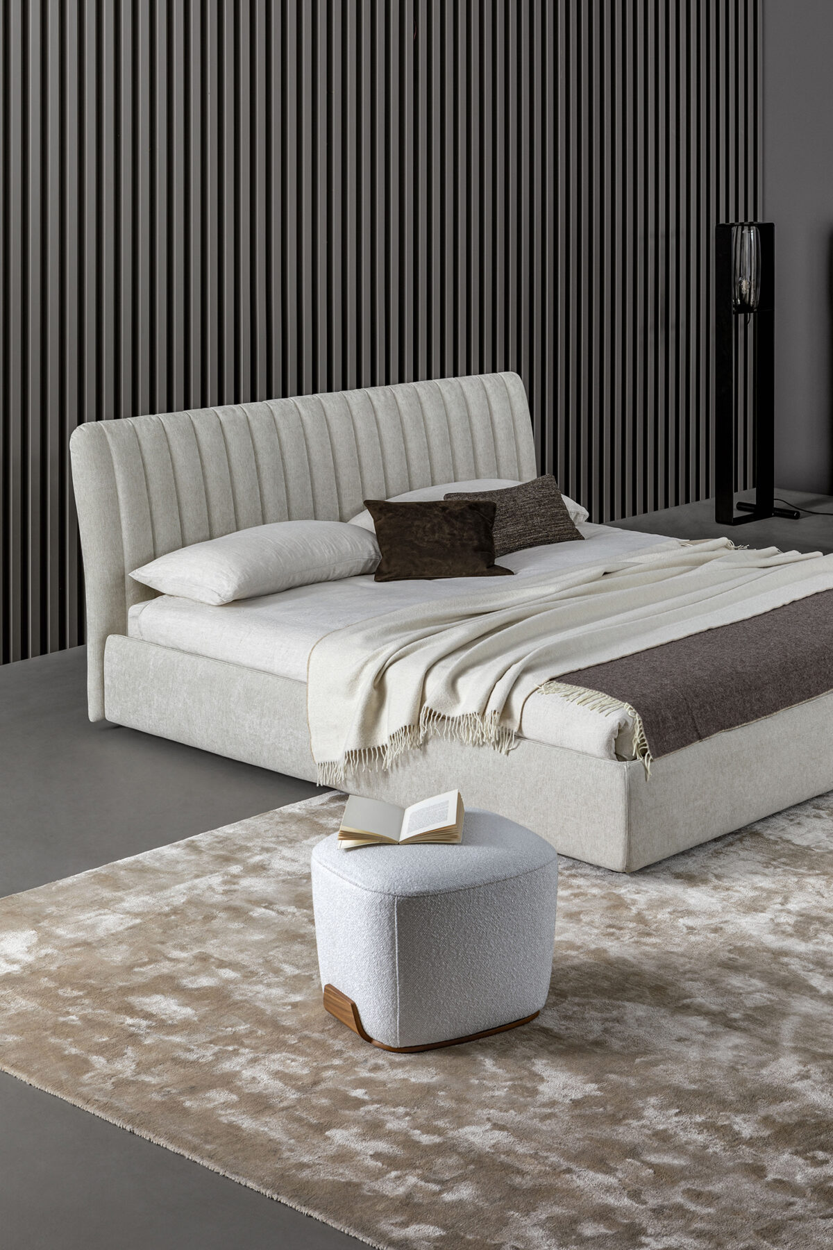 Contemporary Italian upholstered bed, Tonight Tonight Air by Bonaldo, Birmingham, Michigan.