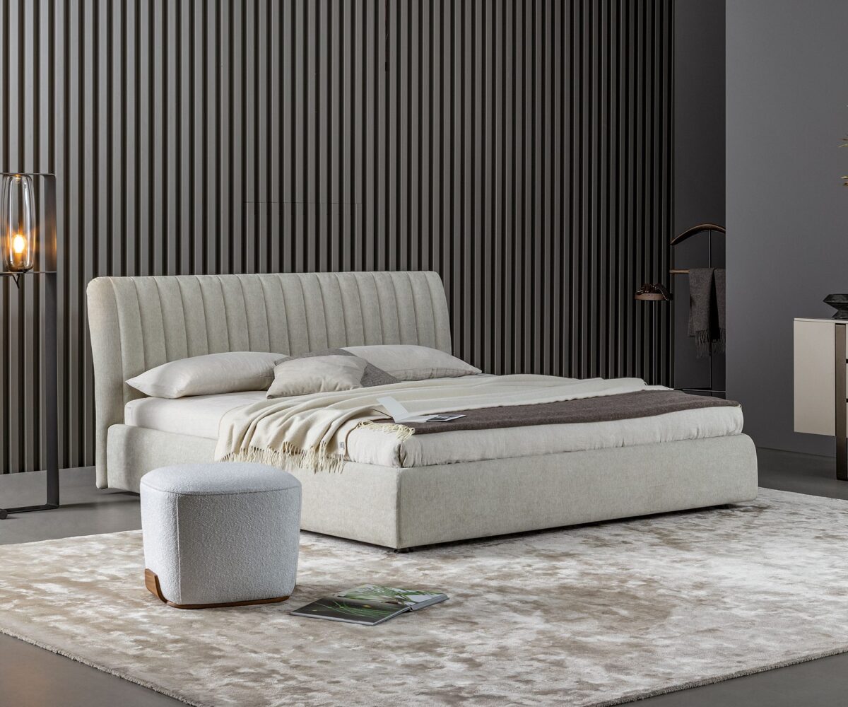Contemporary Italian upholstered bed, Tonight Tonight Air by Bonaldo, Birmingham, Michigan.
