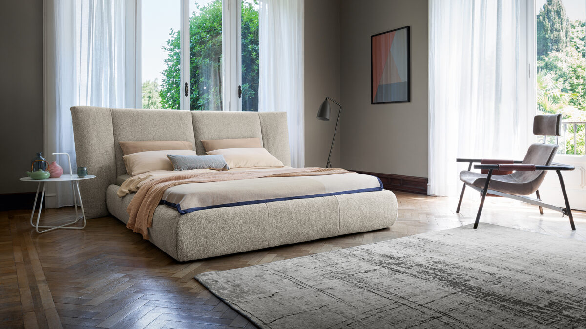 Unique upholstered bed, Youniverse by Bonaldo, Royal Oak, Michigan.
