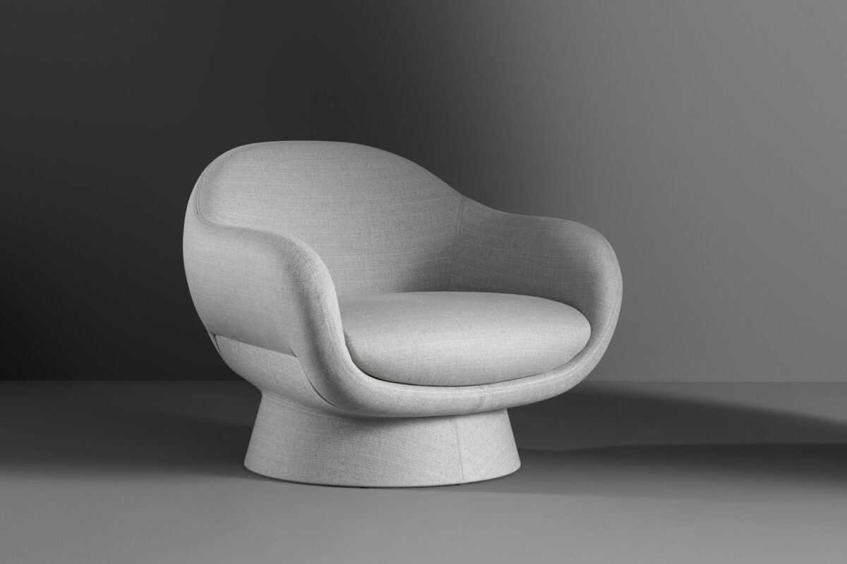 Modern Boolean Armchair covered base by Bonaldo Italian lounge seating in Troy MI living area