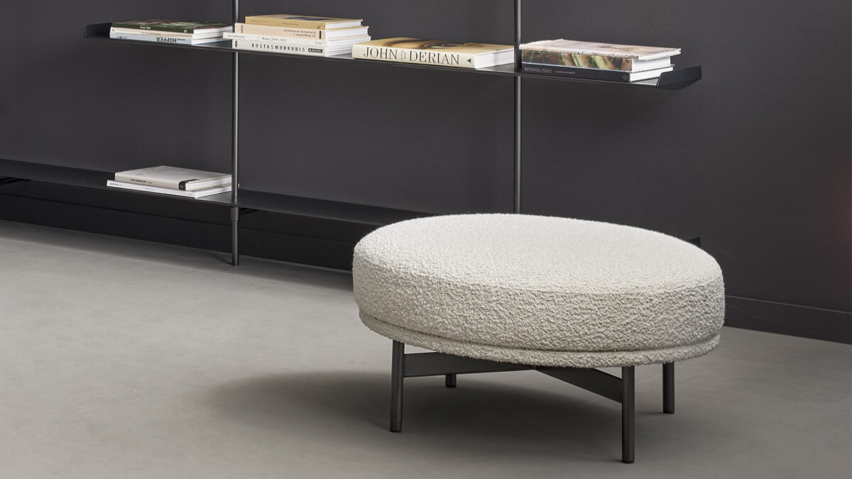 Modern luxury pouf, Neuilly by Bonaldo, Royal Oak, Michigan.