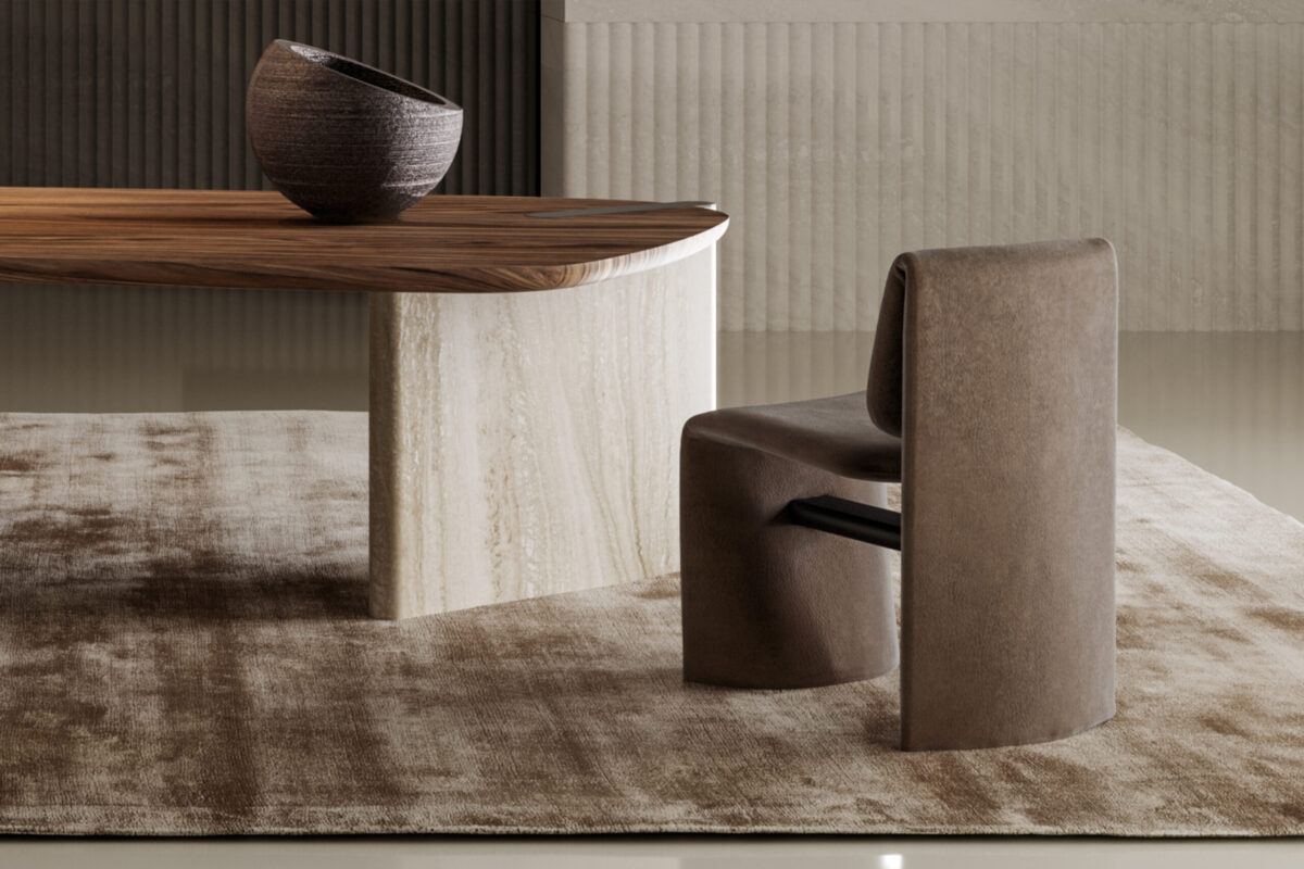 Contemporary Avant-Garde Flesh Table by Bonaldo elegant Italian furniture at Birmingham Michigan dining space