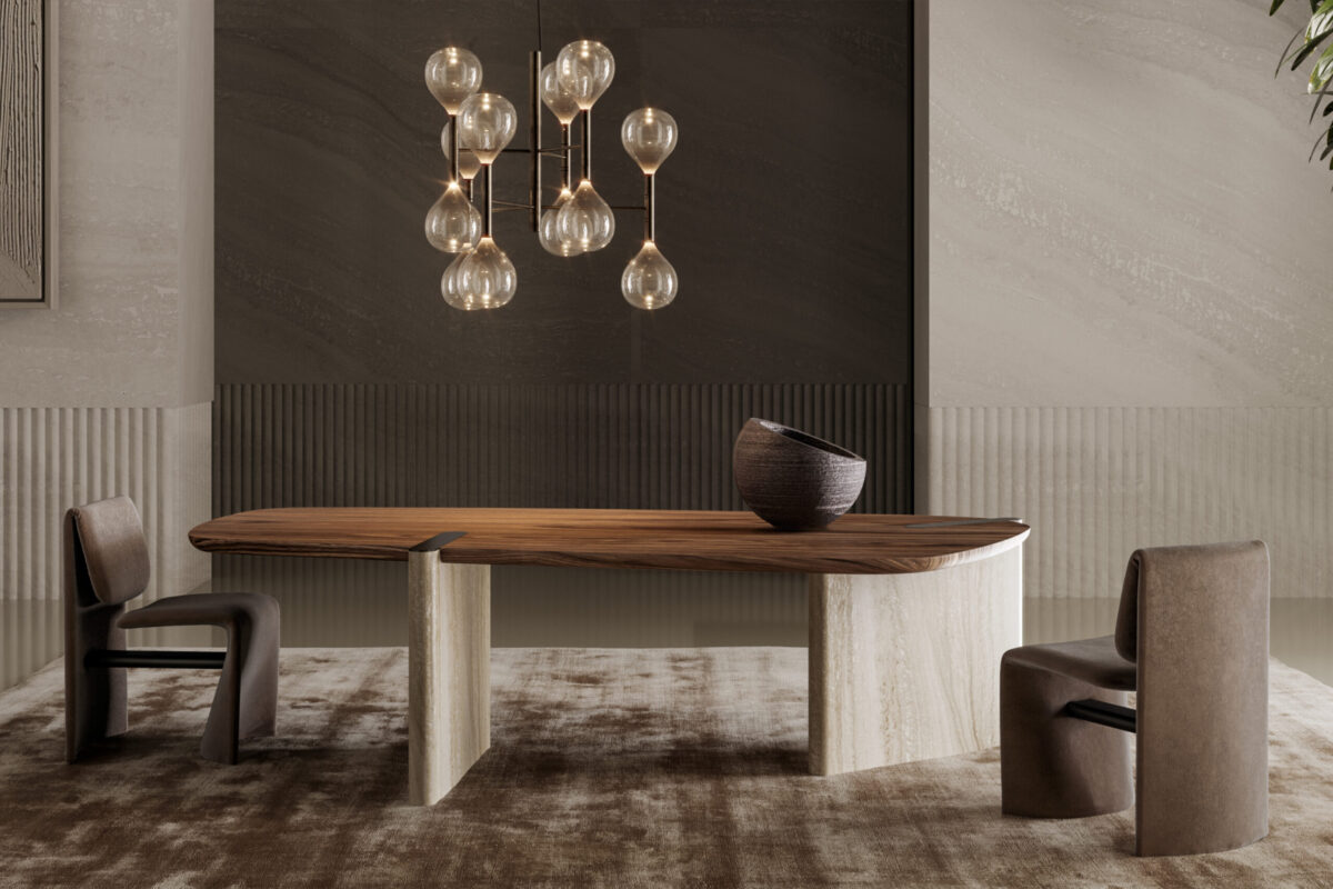 Luxury Avant-Garde Flesh Table by Bonaldo Italian modern design in Troy Michigan dining room