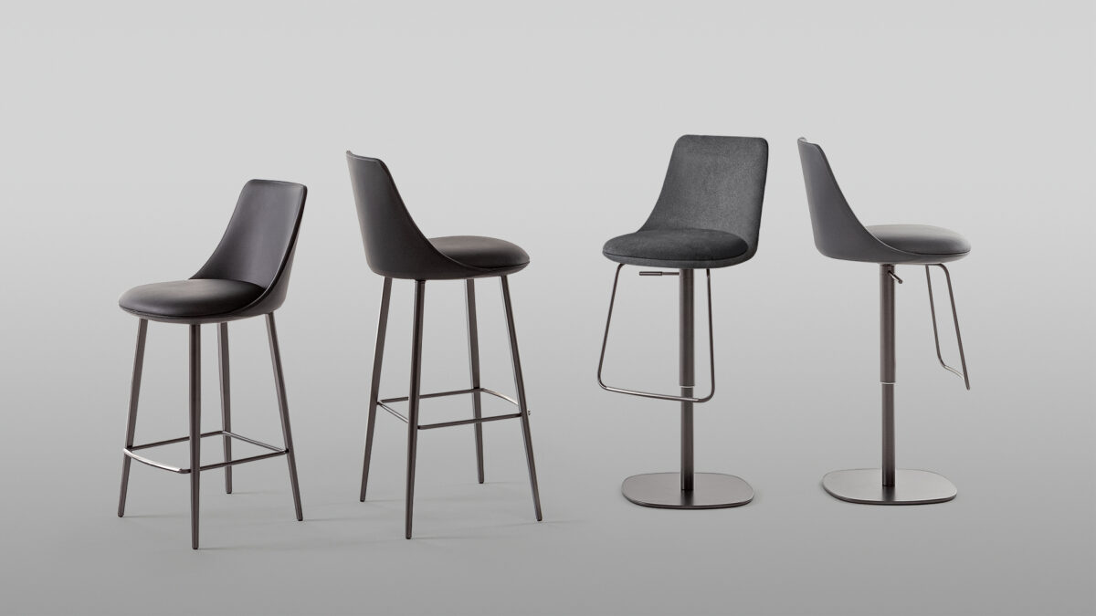 "Close-up of Story People chair’s stitched seams and softly rounded edges."