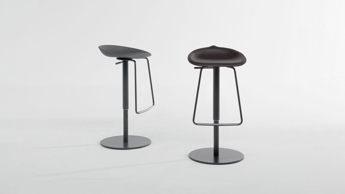 "Front view of Tab chair highlighting padded seat and ergonomic back support."