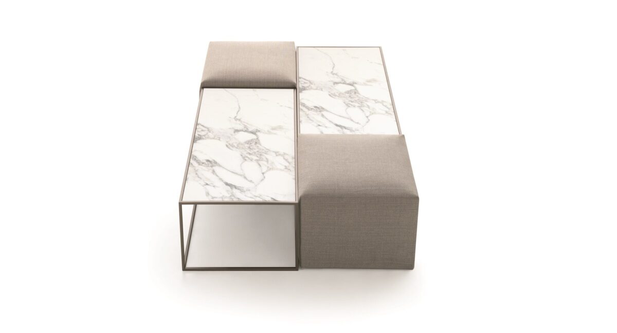 “UNIT coffee table by Ditre Italia – modern Italian table with minimalist lines and refined structural design”