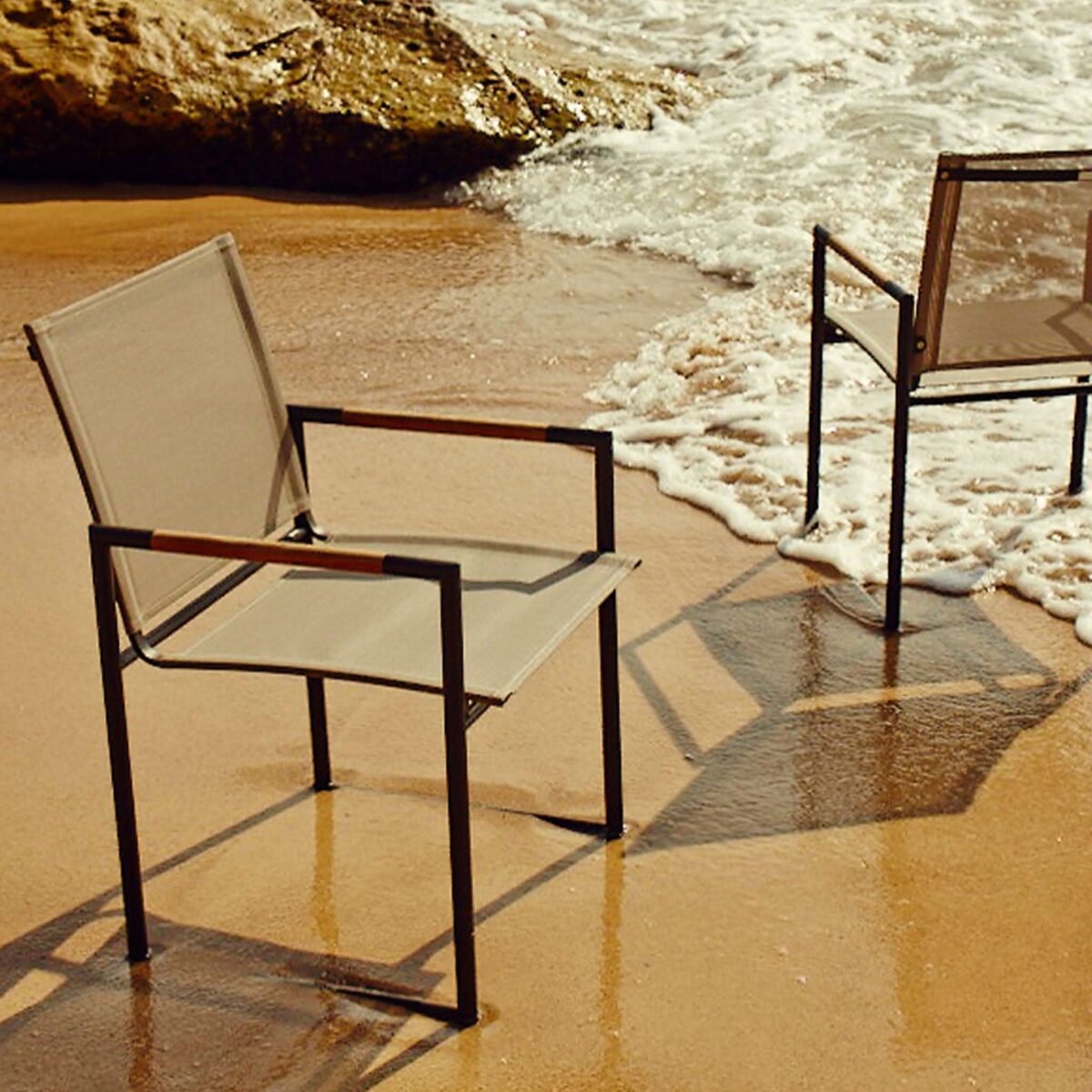 “Contemporary rope dining chair – Breeze collection by Harbour with minimalist silhouette”