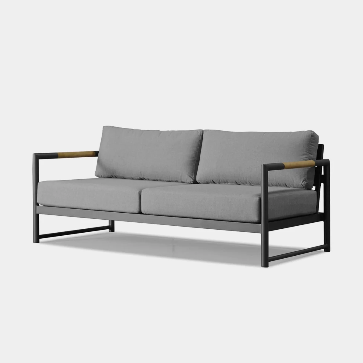 “Contemporary Breeze XL Aluminum Sofa – compact two-seater ideal for outdoor living spaces”