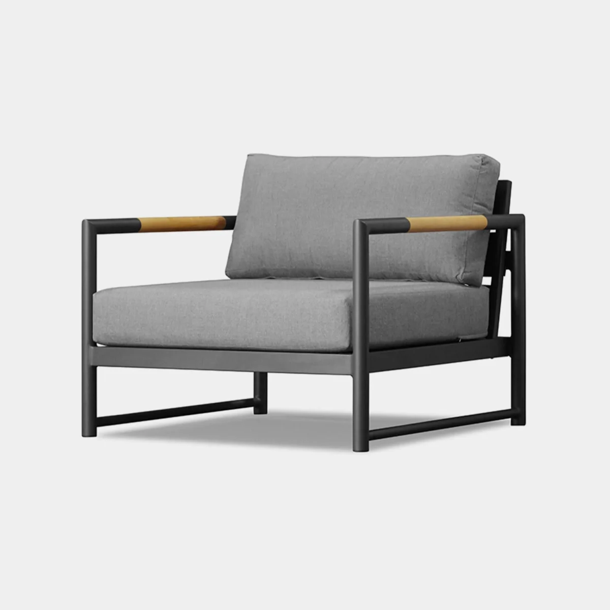 “Contemporary aluminum lounge chair – Harbour Breeze XL with durable frame and minimalist appeal”