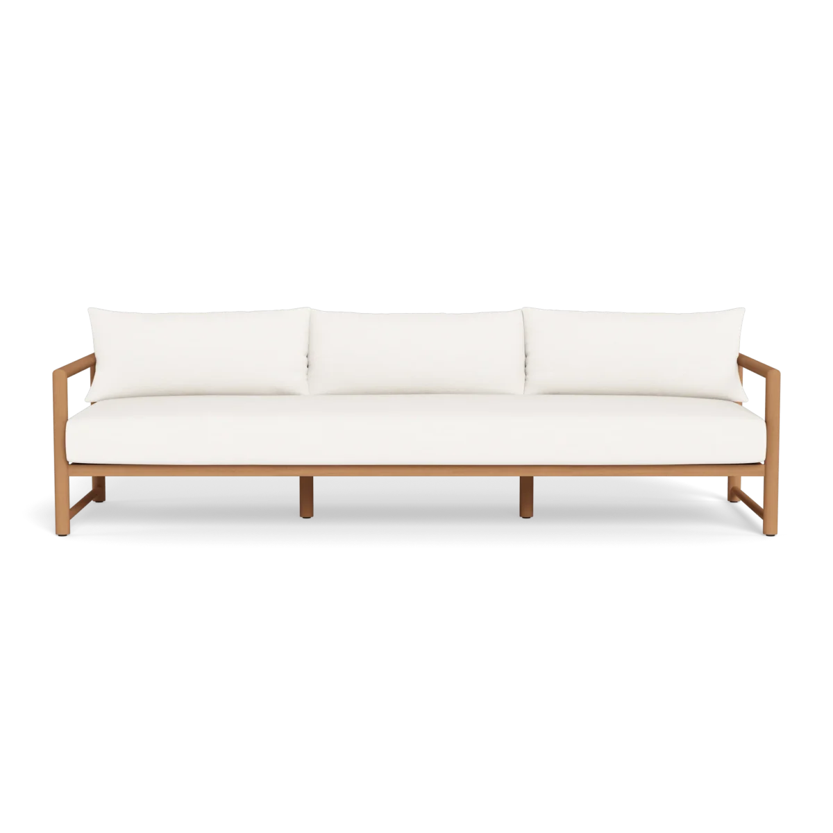 “Breeze XL Teak 3 Seat Sofa by Harbour – modern outdoor sofa with solid teak frame and deep cushions”