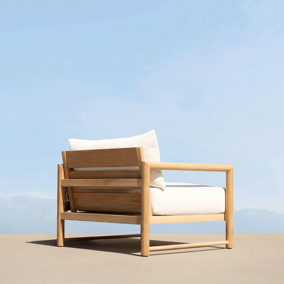 “Breeze XL Teak Chair – luxury outdoor furniture with solid teak construction and minimalist design”